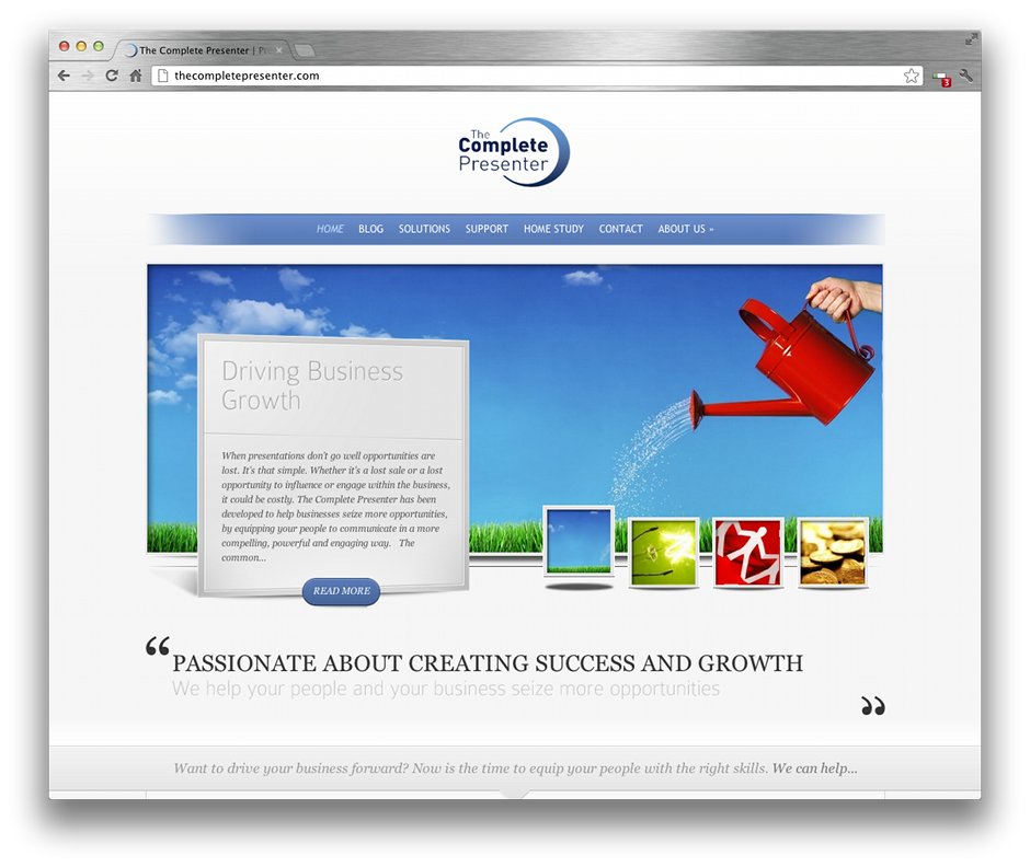 The Complete Presenter website screenshot